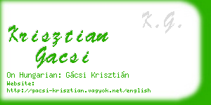 krisztian gacsi business card